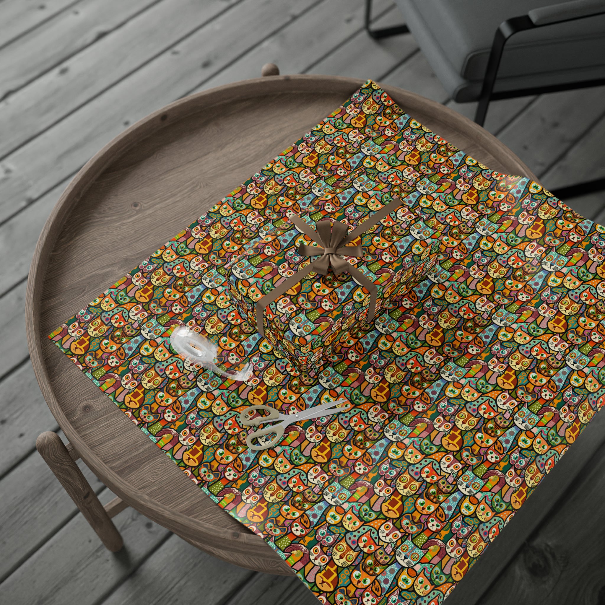 Art Deco - Cats | Wrapping Paper Birthday Gift Holiday
