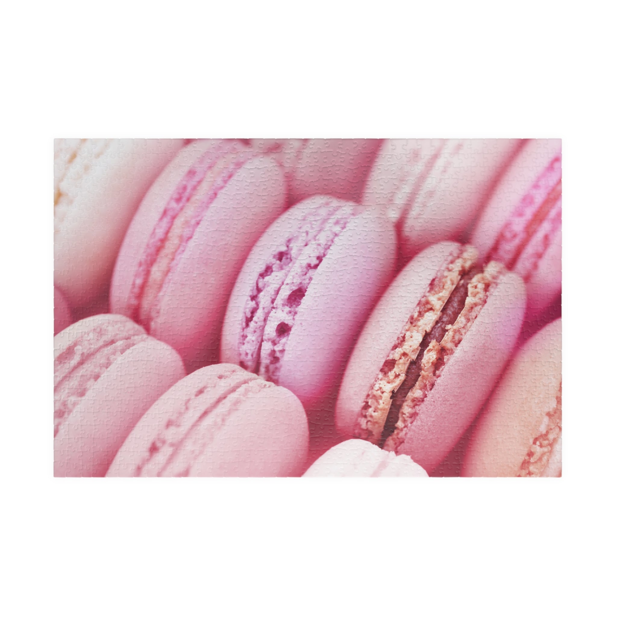 Macaron Pink Easter Valentine Jigsaw Puzzle Food Dessert