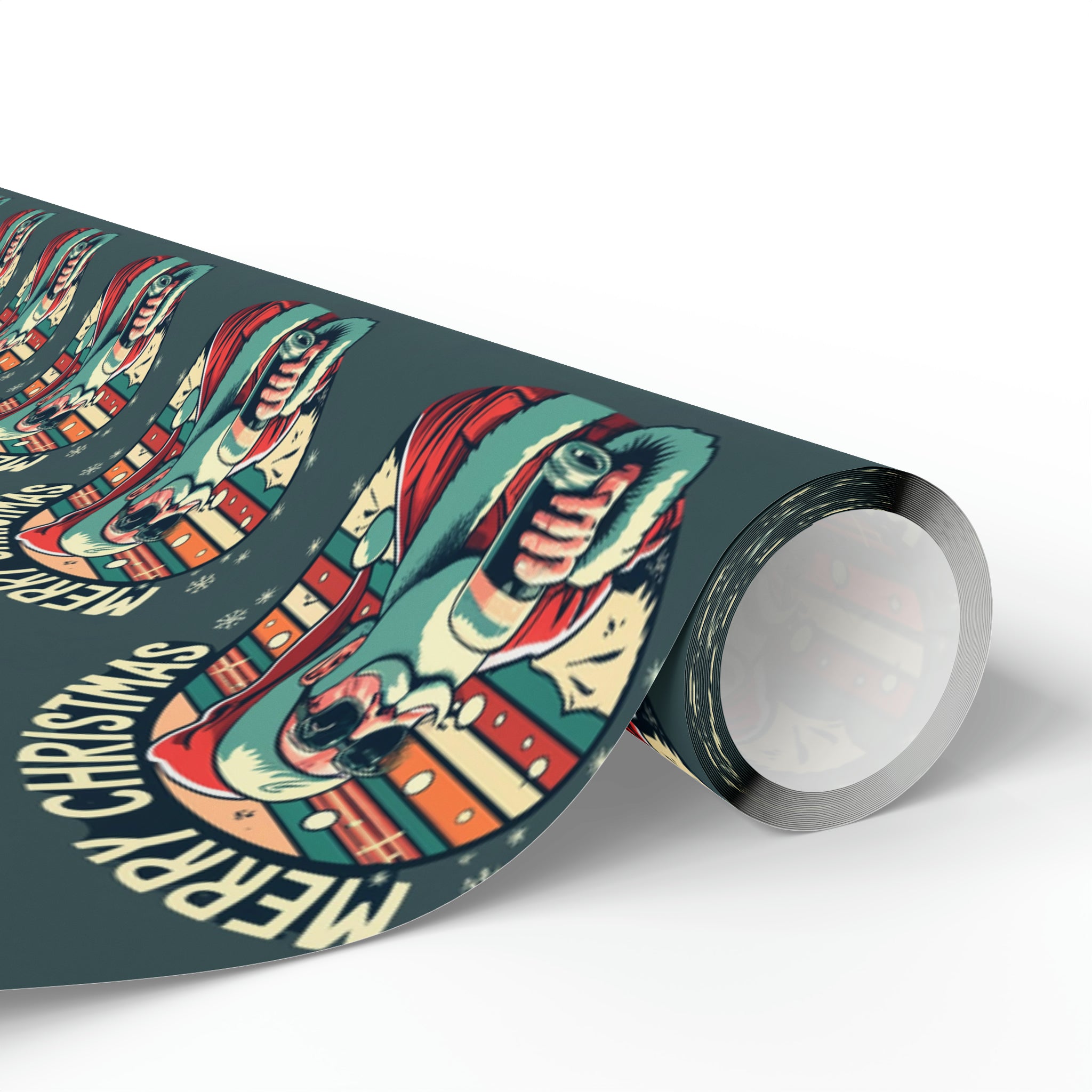 Santa Dark Beer | Wrapping Paper Birthday Gift Holiday