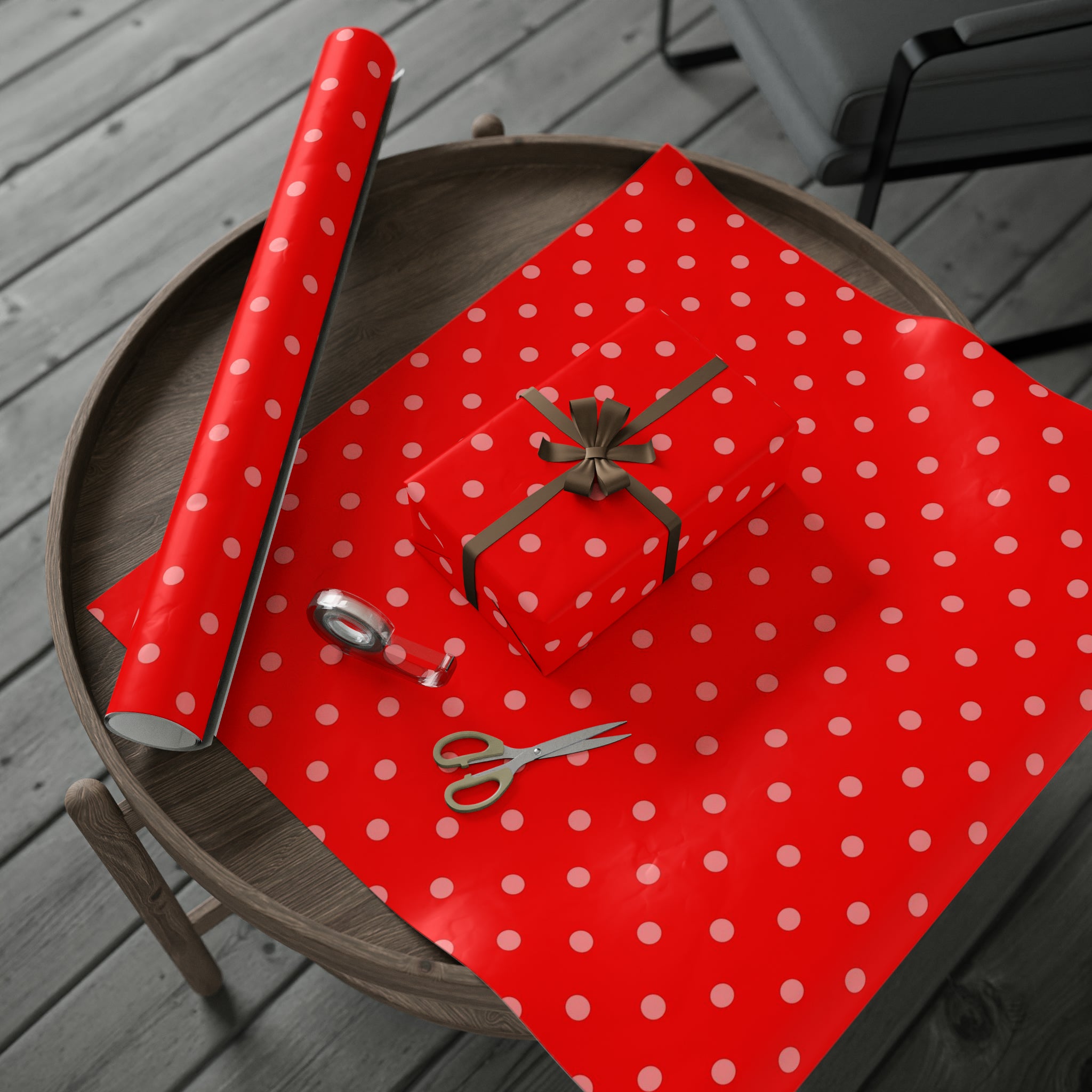 Red Polka | Wrapping Paper Birthday Gift Holiday