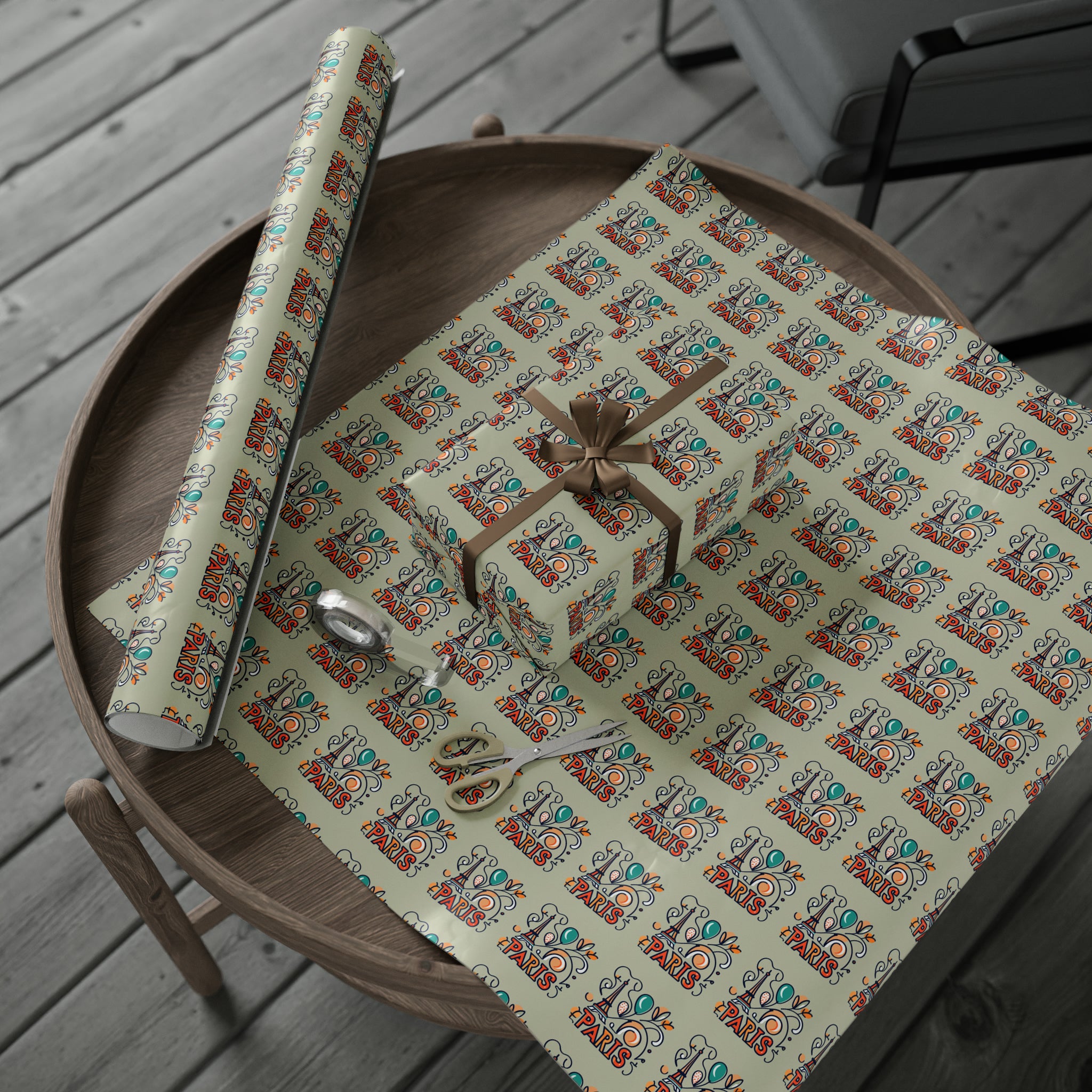 Travel in Paris | Wrapping Paper Birthday Gift Holiday