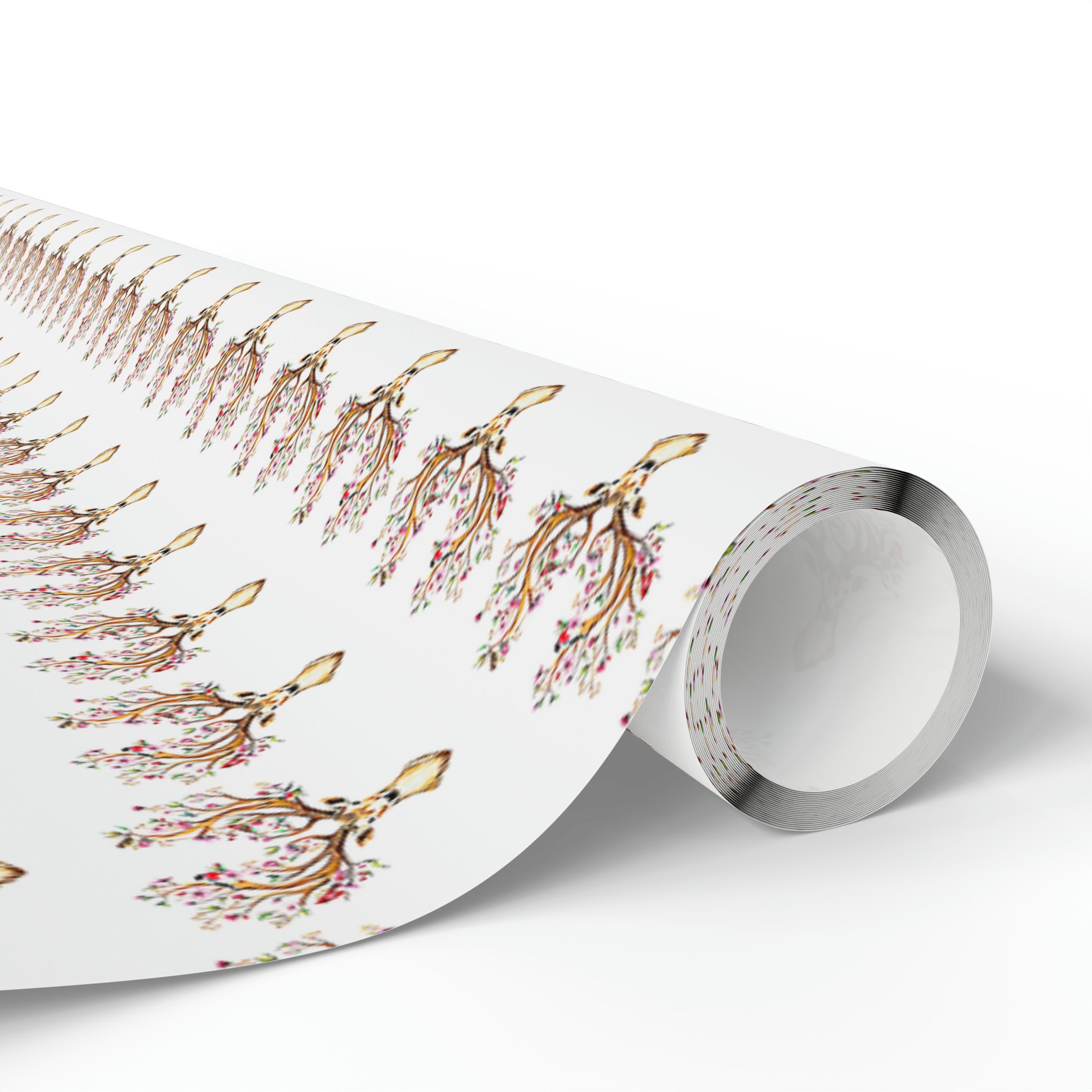 Floral Deer | Wrapping Paper Birthday Gift Holiday