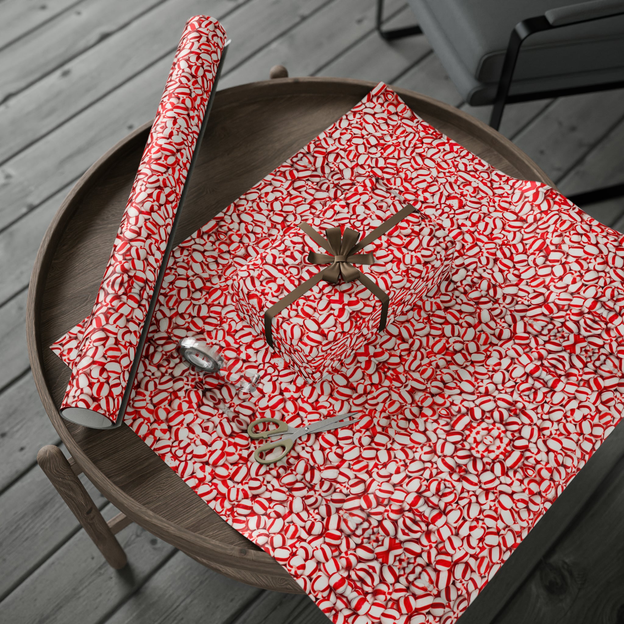 Peppermint Candy Balls | Wrapping Paper Birthday Gift Holiday