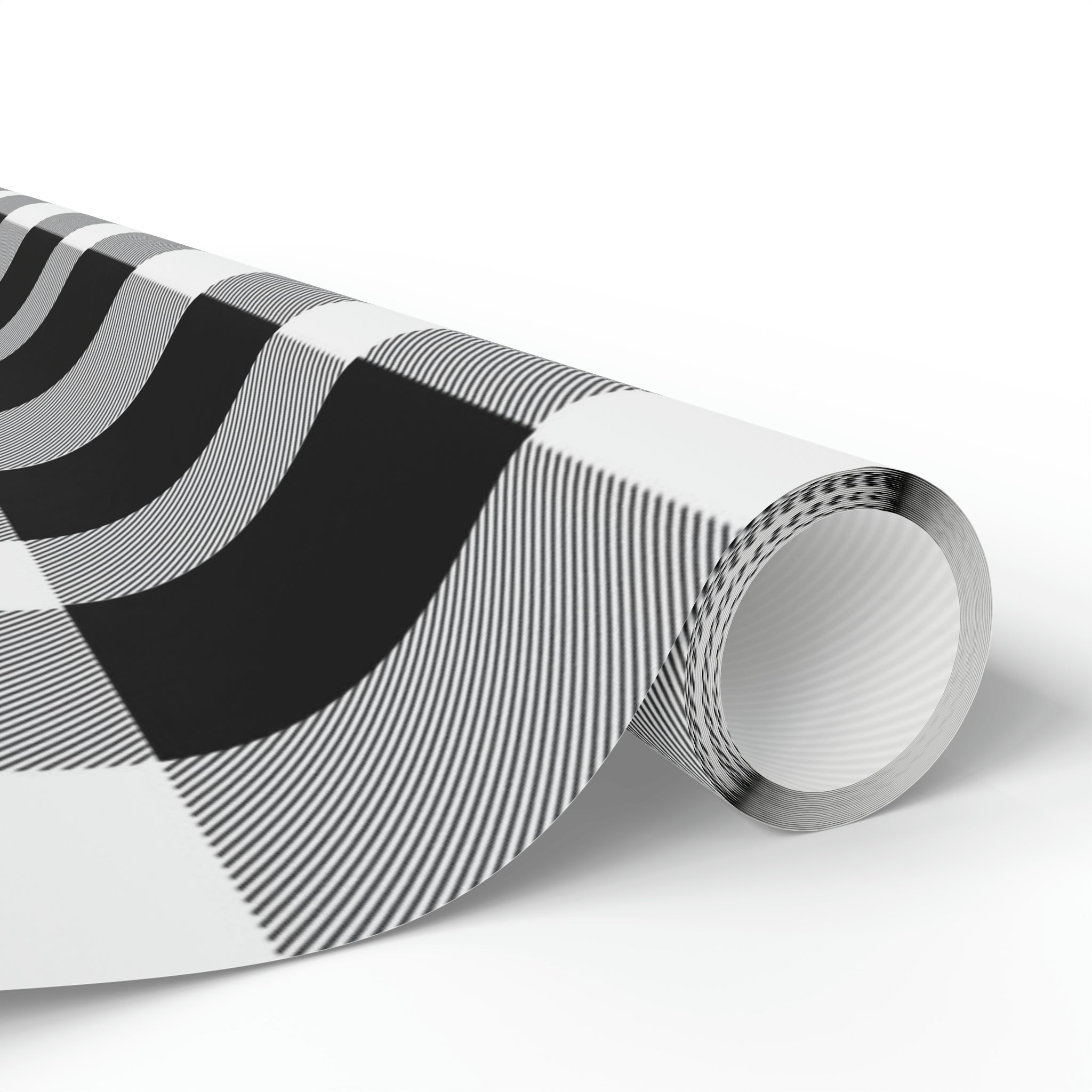 Buffalo Plaid Black and White Large | Wrapping Paper Birthday Gift Holiday