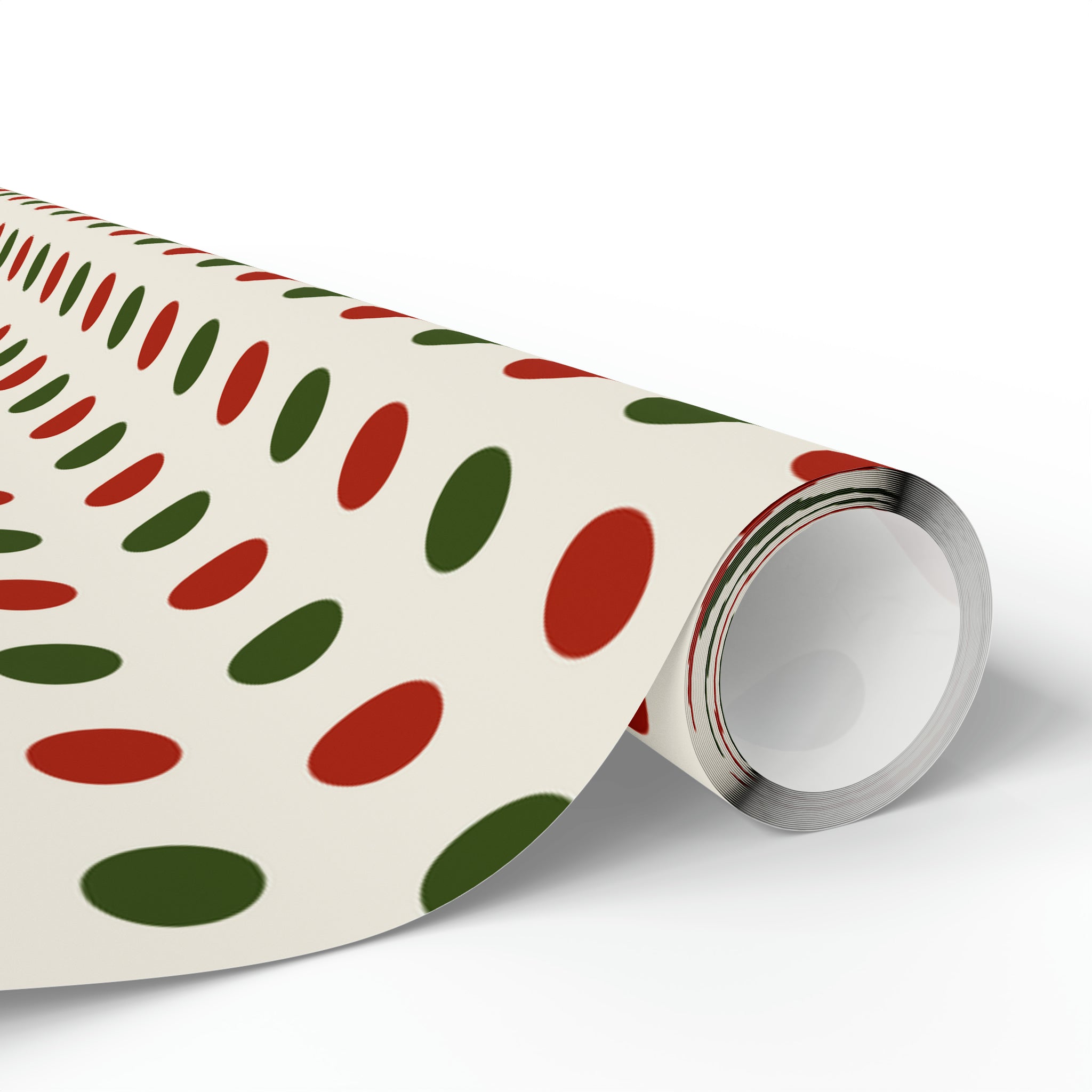 Red and Green Polka Dots | Wrapping Paper Birthday Gift Holiday