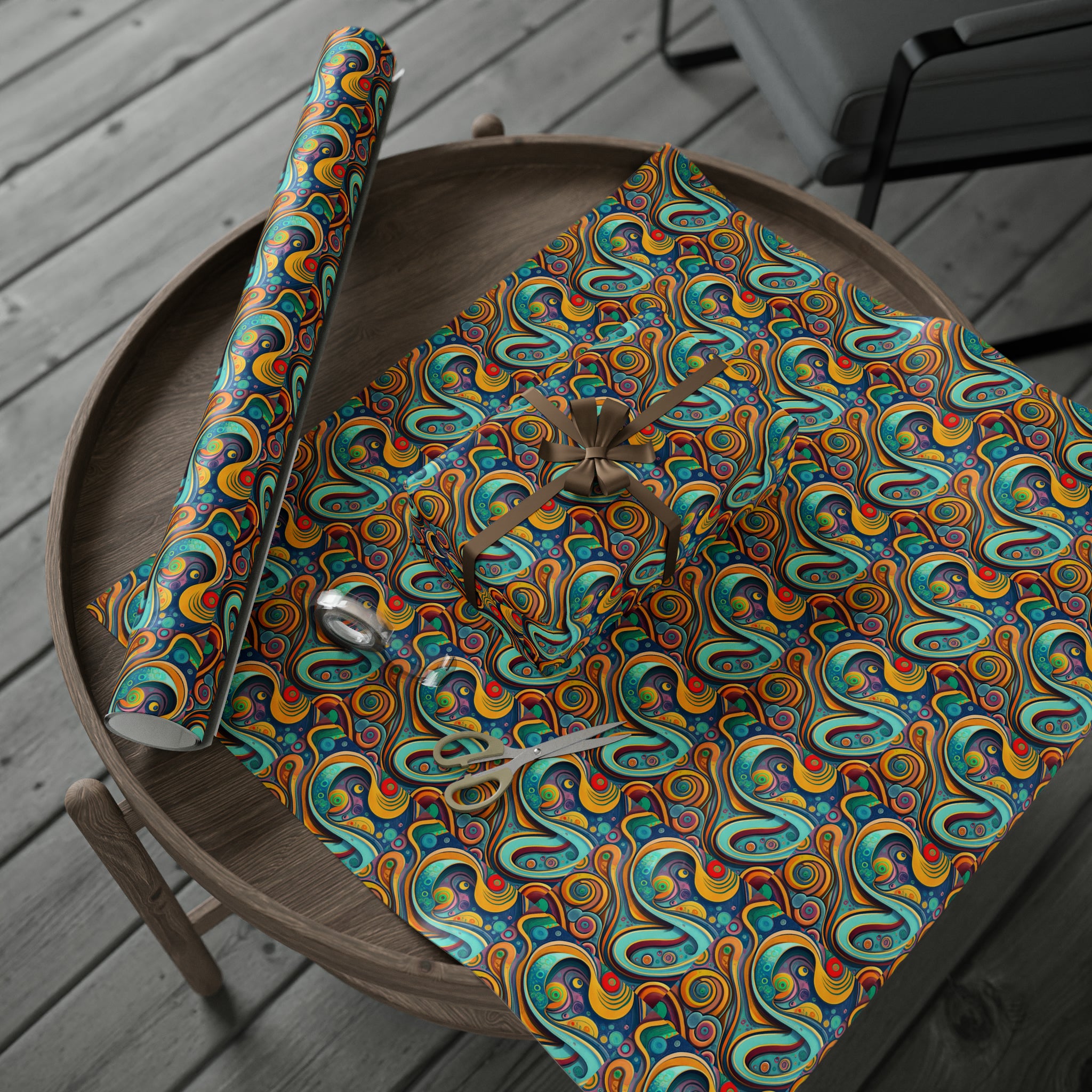 Art Deco - Swirls | Wrapping Paper Birthday Gift Holiday