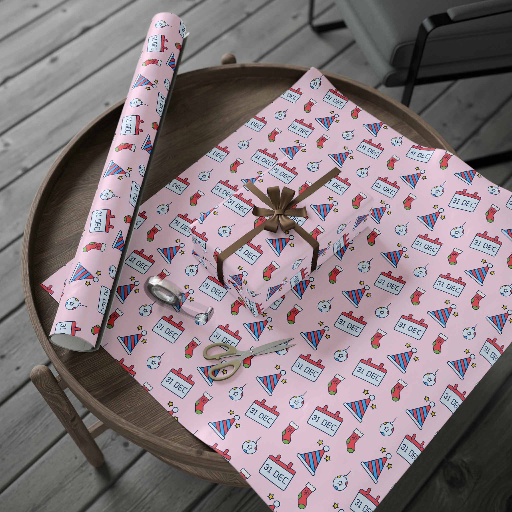 December 31 Pink | Wrapping Paper Birthday Gift Holiday