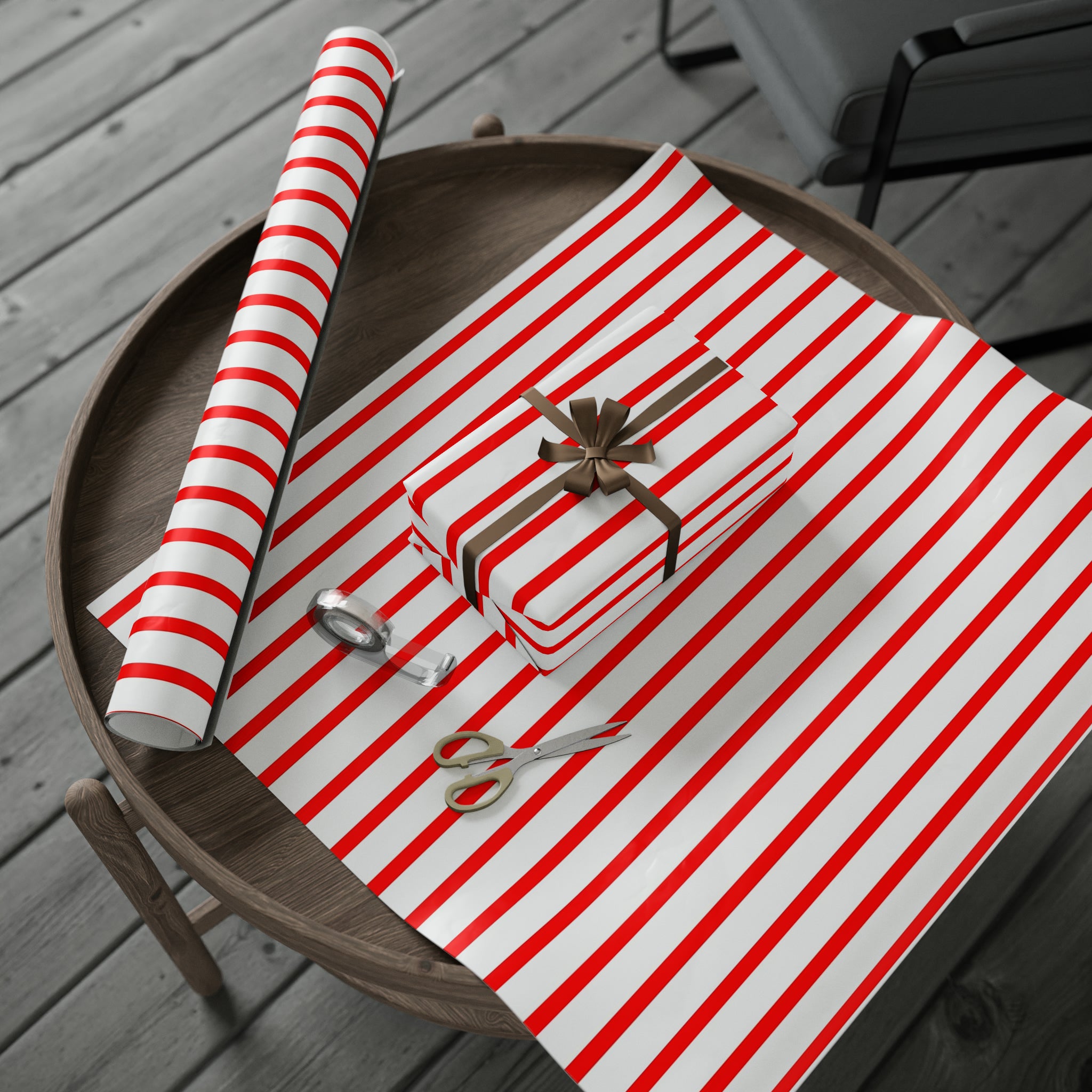 Red & White Stripes | Wrapping Paper Birthday Gift Holiday