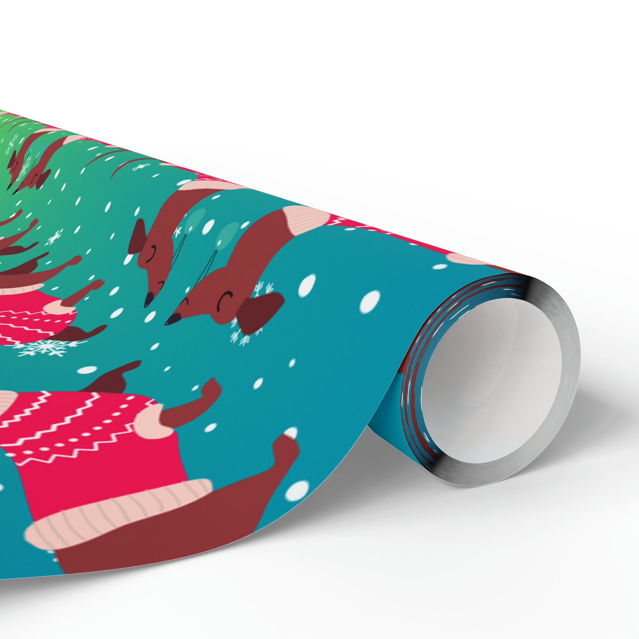 Dachshund in Sweater Gradient | Wrapping Paper Birthday Gift Holiday