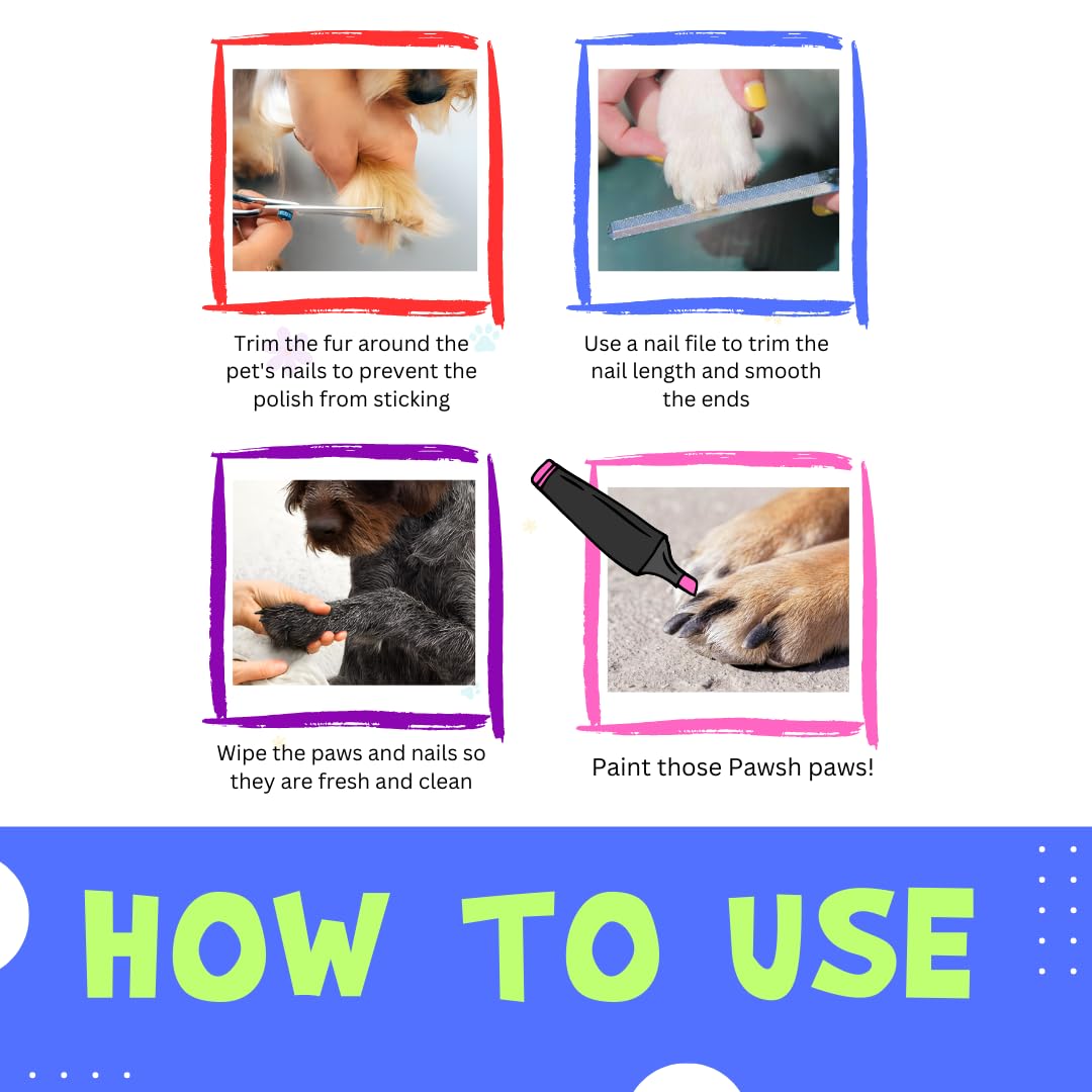 Nail Polish Pens: Ultimate Accessory for Your Pet! 12 Color Set, Quick Dry, Non-Toxic, Water-Based Grooming Supplies