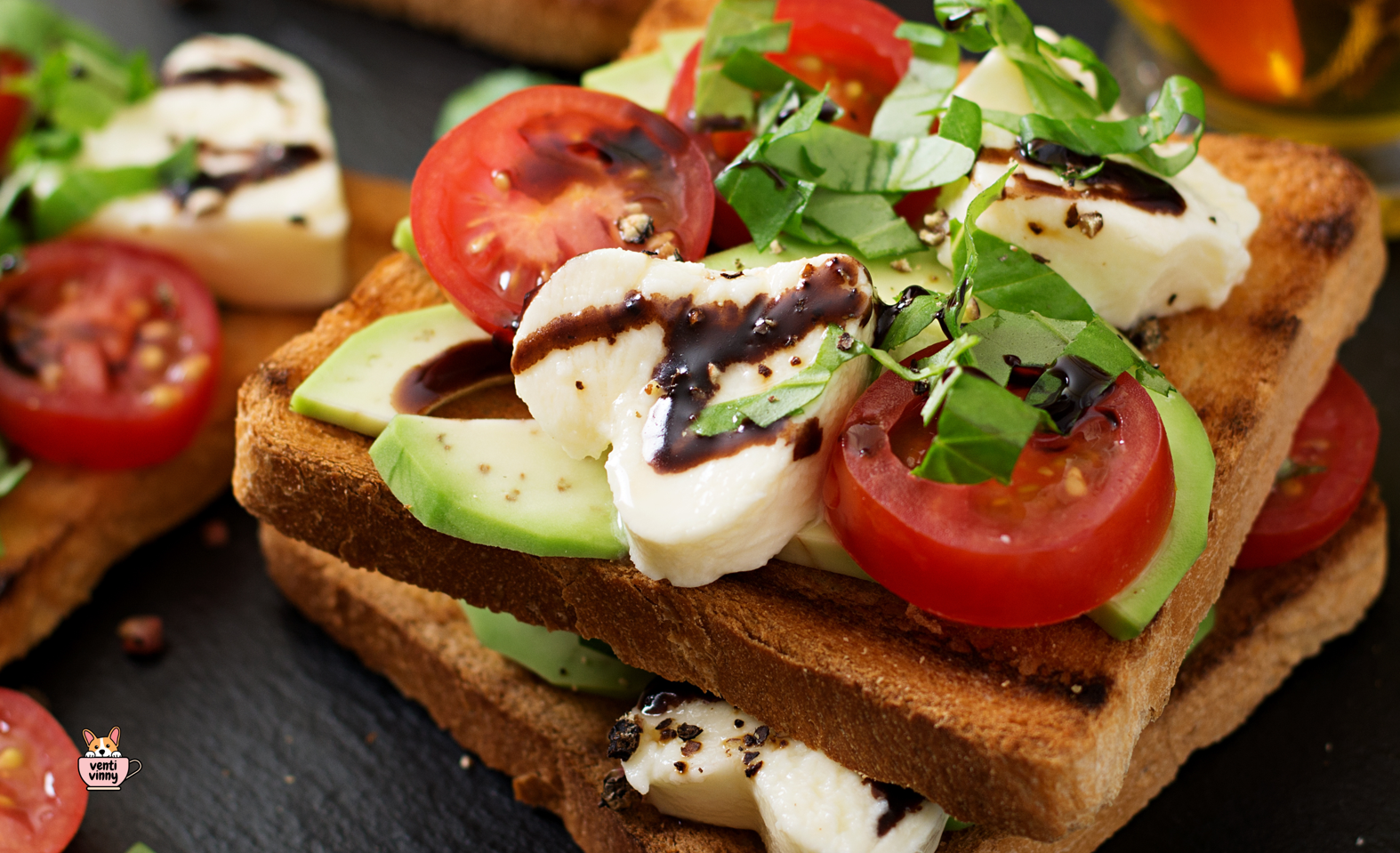 Tomato Mozza Toast Composition Notebook
