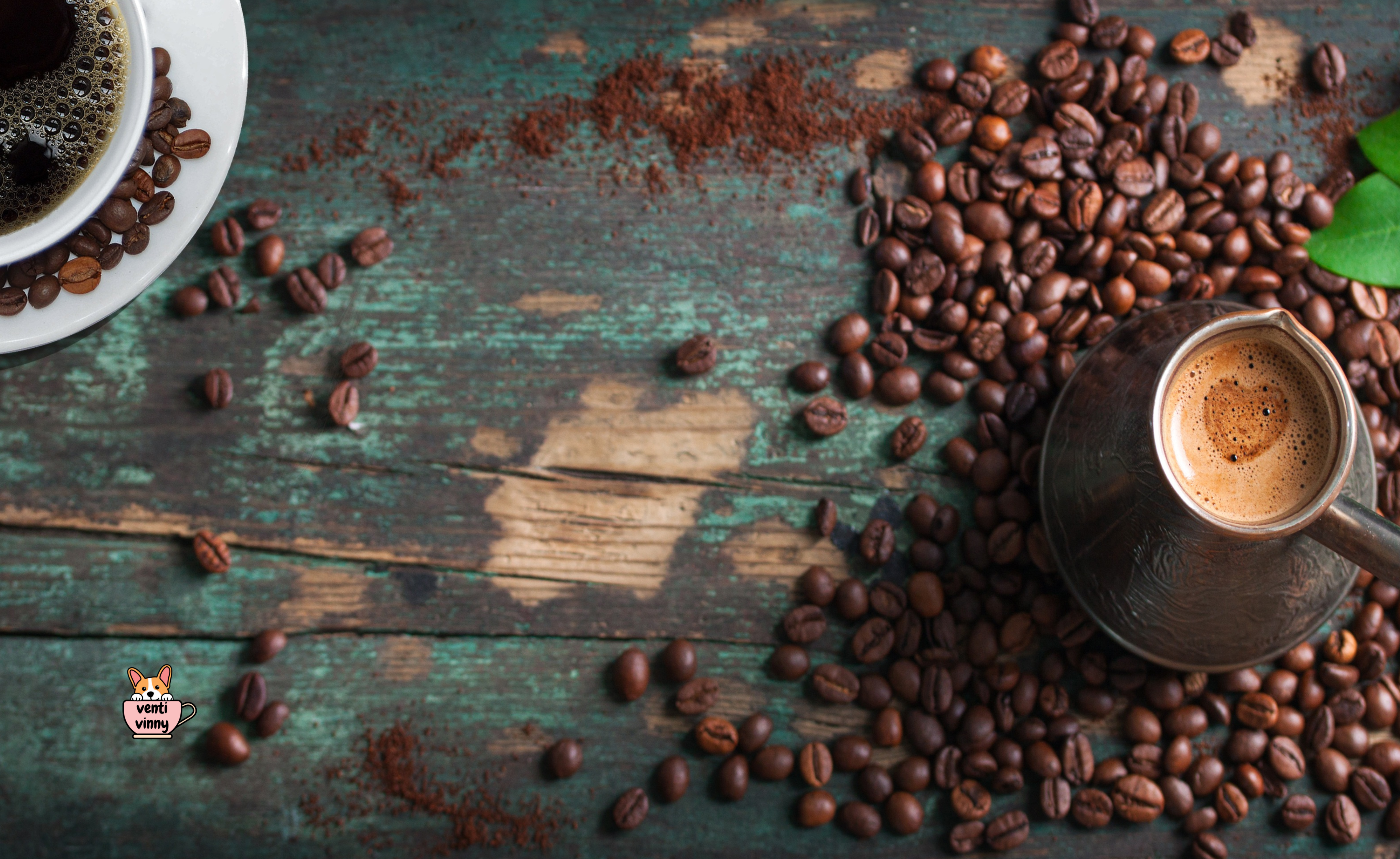 Coffee Beans Heart Composition Notebook