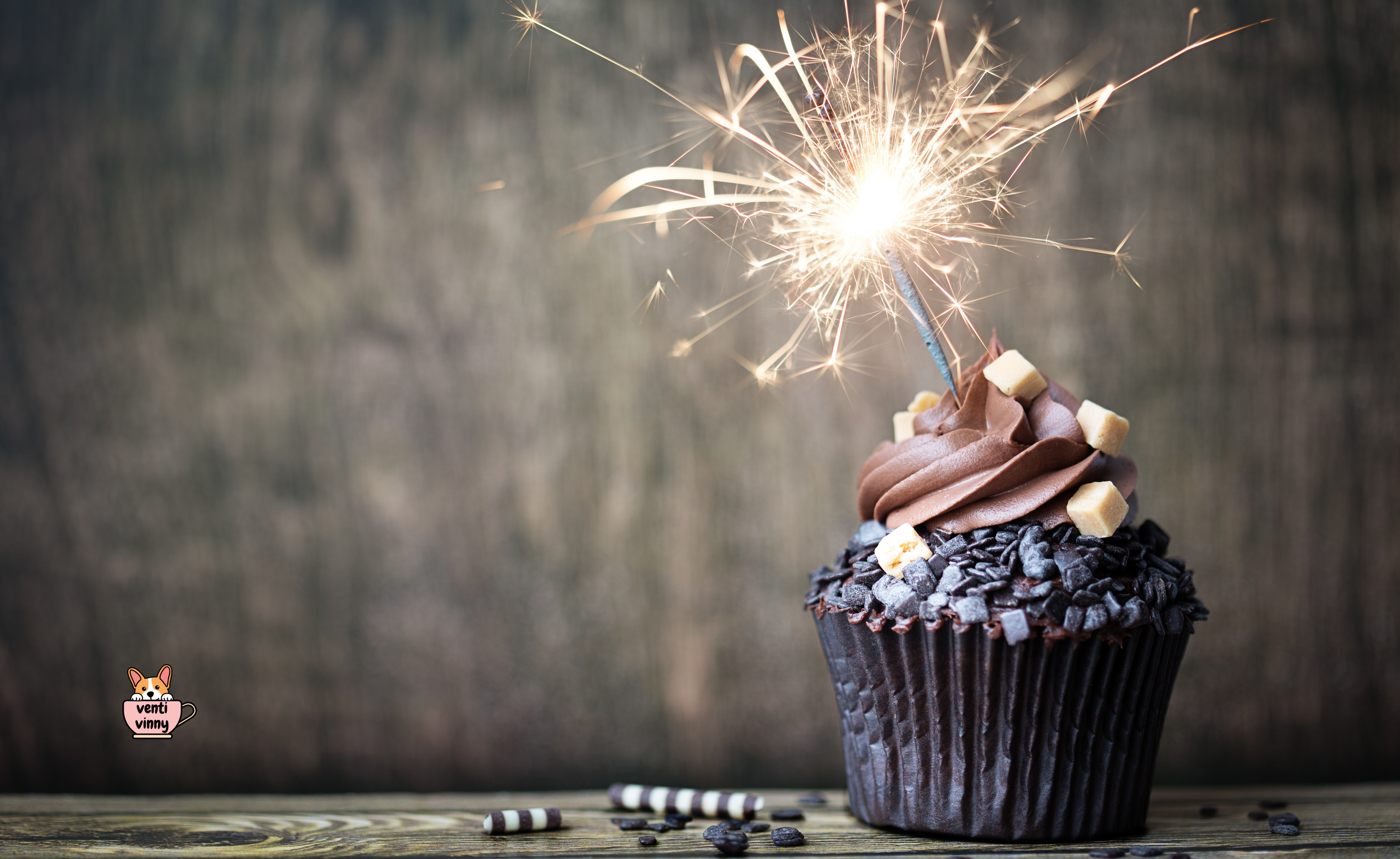 Cupcake Blue Sparkler Composition Notebook