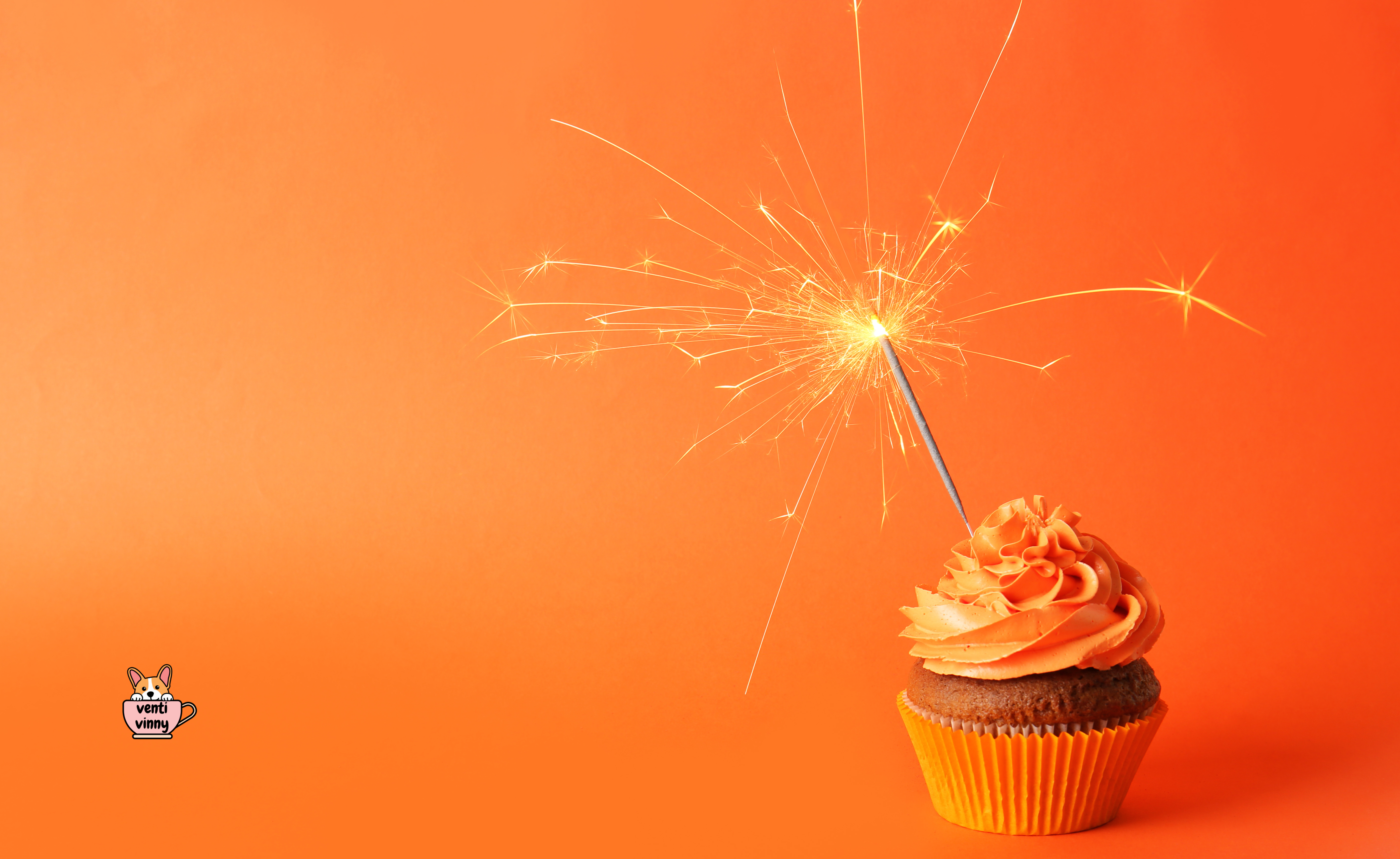 Cupcake Orange Sparkler Composition Notebook