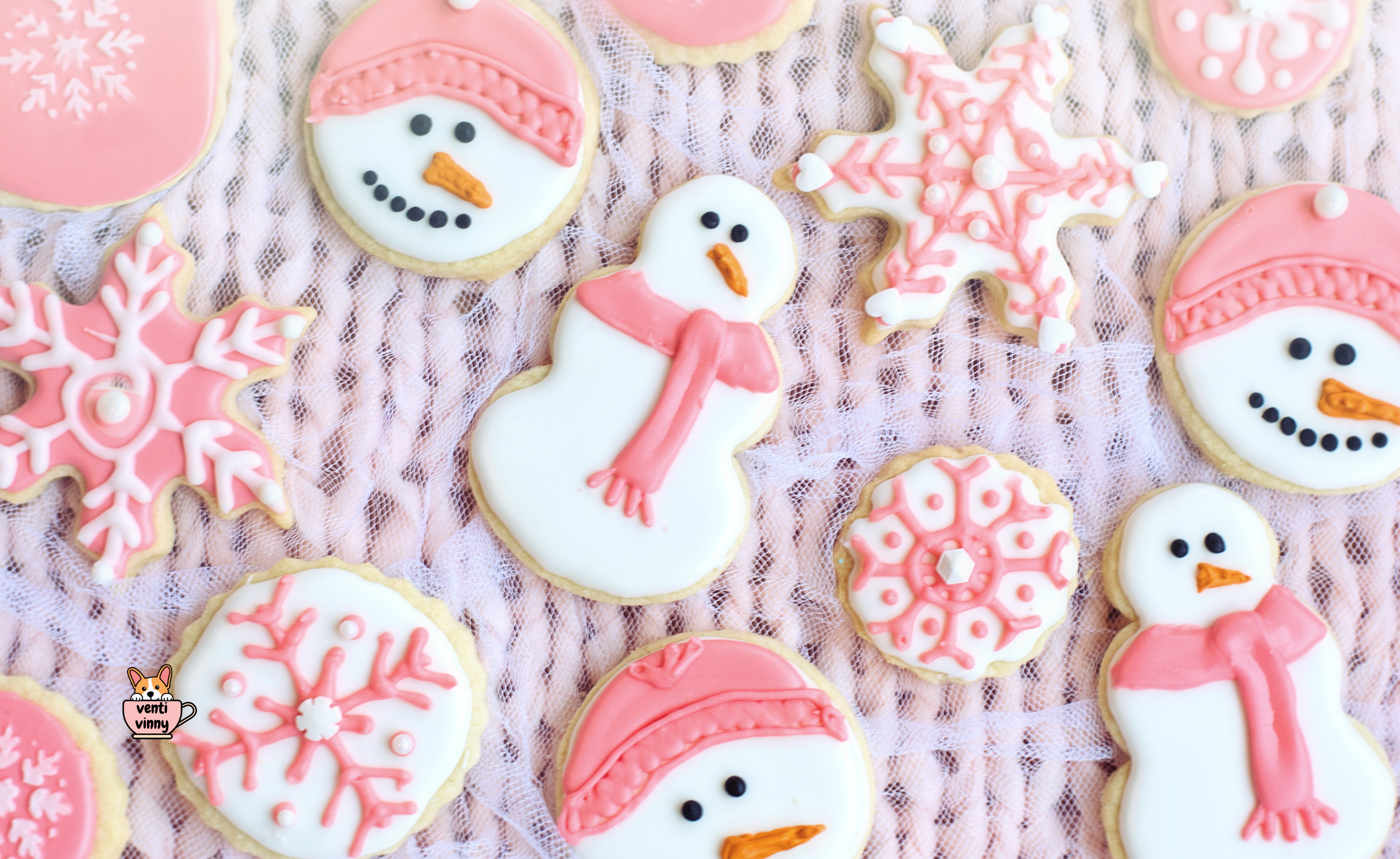 Pink Christmas Cookies Composition Notebook
