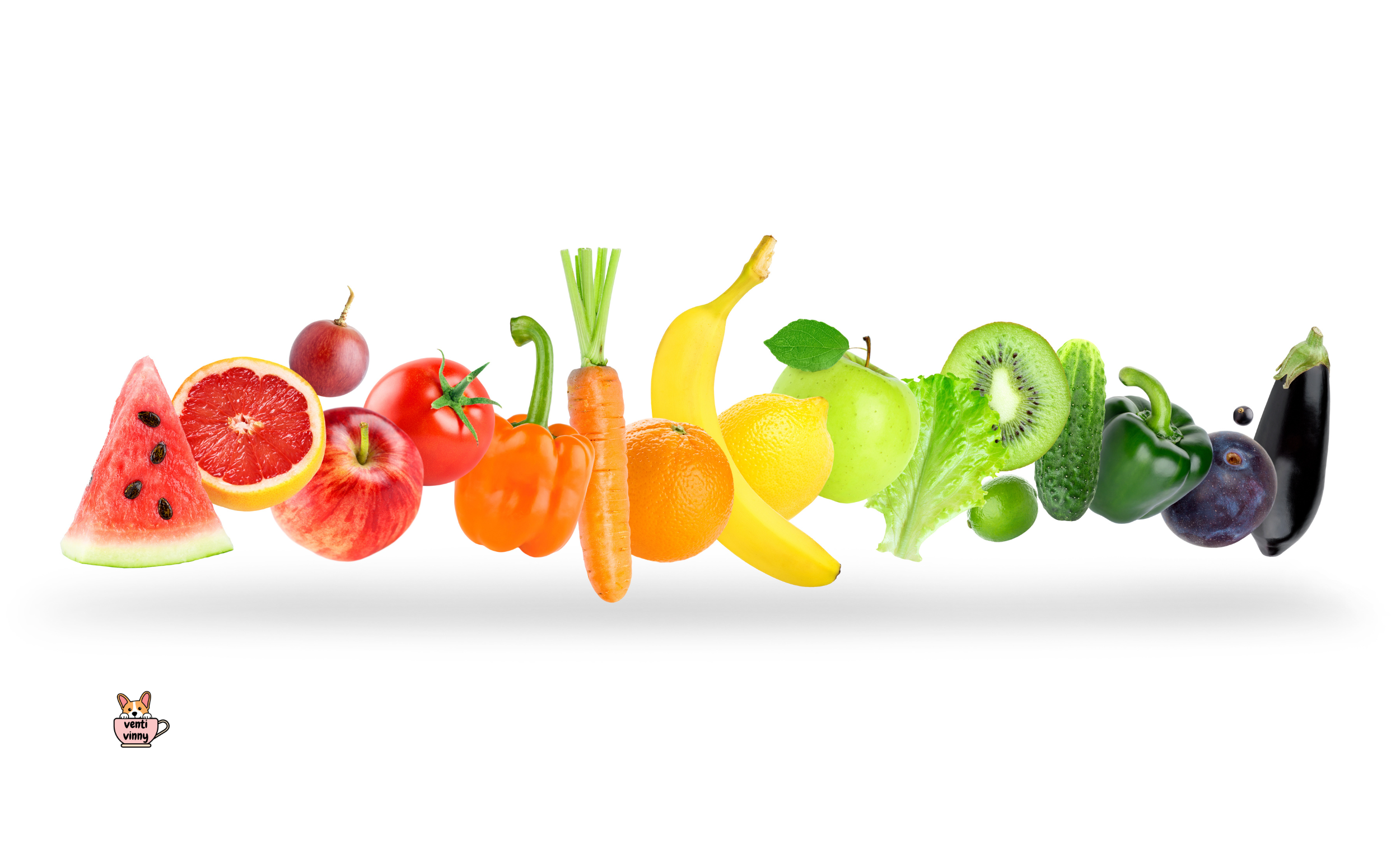 Veg & Fruit Rainbow Composition Notebook