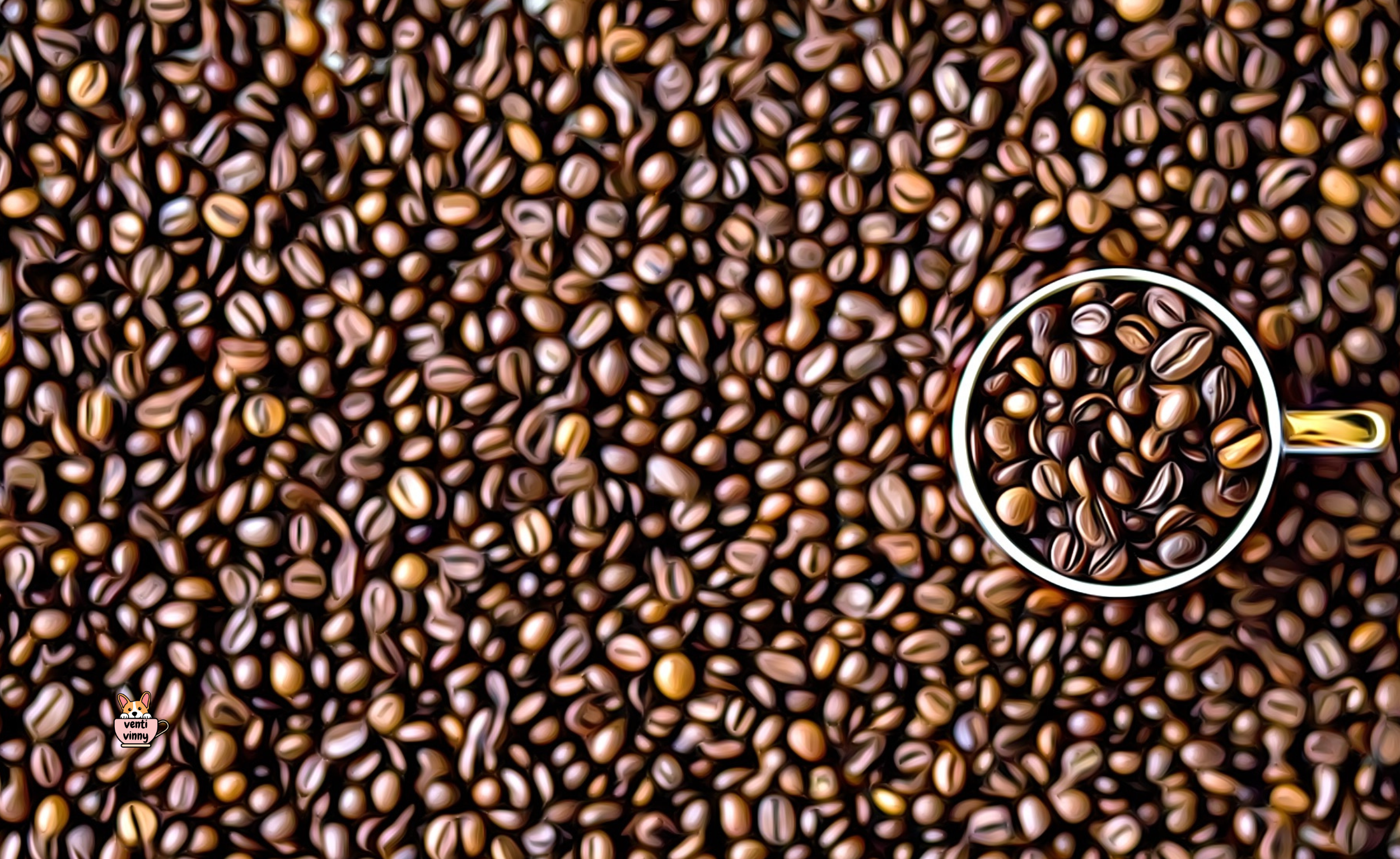 Coffee Beans Cup Composition Notebook