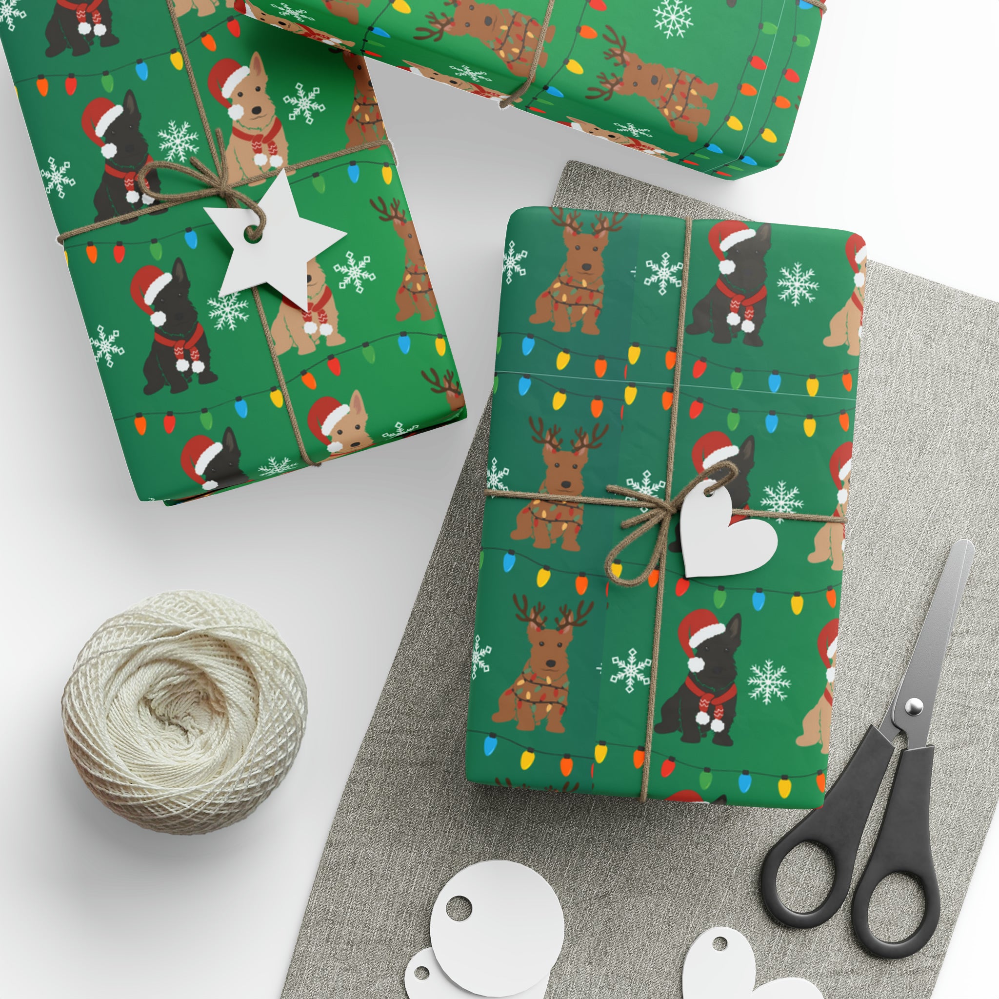 Scottie and Westie | Wrapping Paper Birthday Gift Holiday