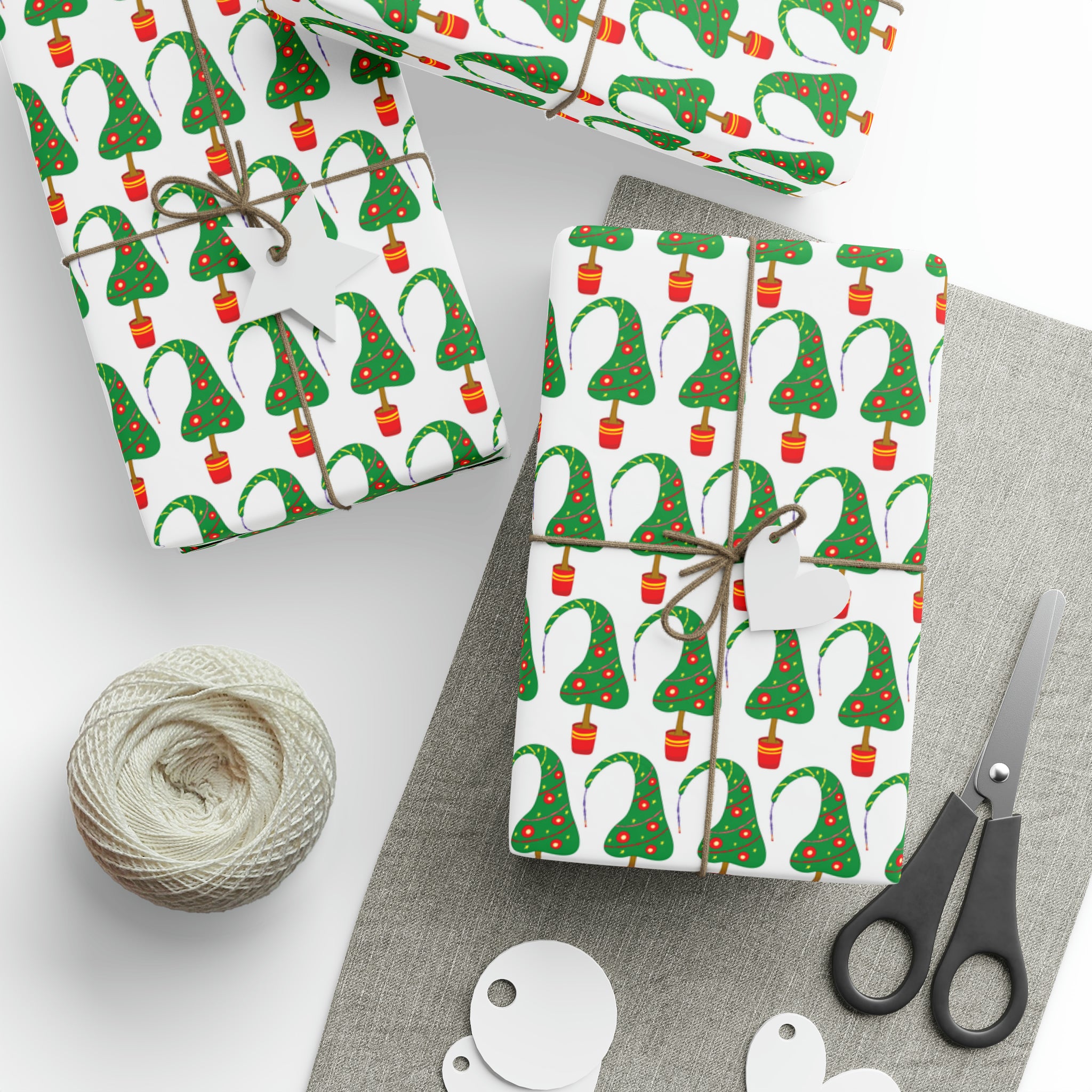 Whimsy Christmas Trees | Wrapping Paper Birthday Gift Holiday